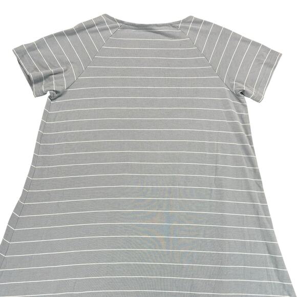 Free Fly Shirt Dress Womens Sz XL Bamboo Dockside Gray White Striped Comfy Cozy - Picture 6 of 12